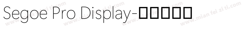 Segoe Pro Display字体转换